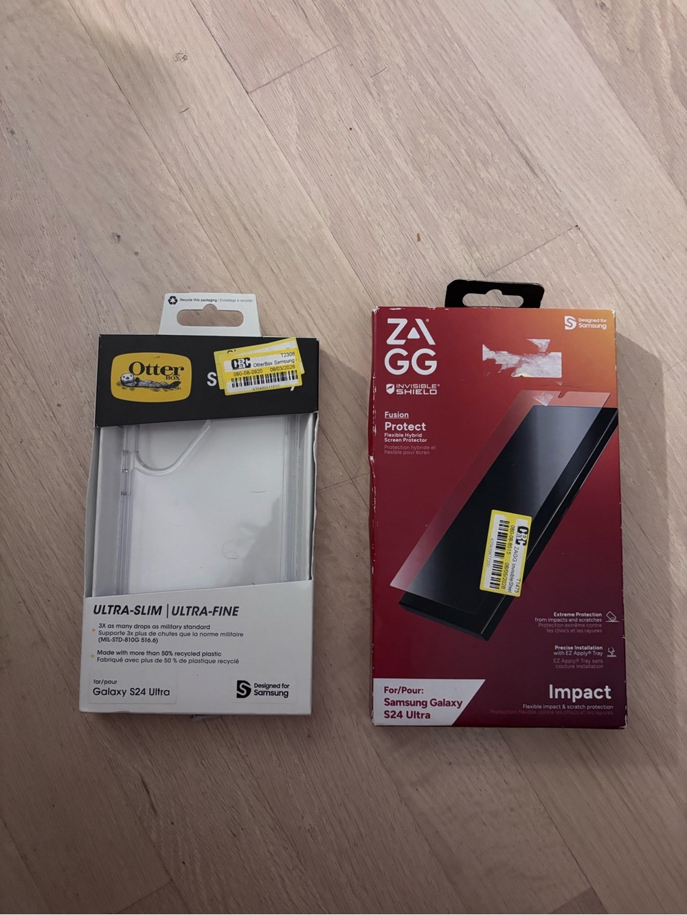 Samsung Galaxy S24 Ultra Otterbox Clear Case + ZAGG Screen Protector Bundle NWT
